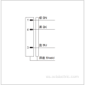 Conector M12 Cable de moldura blindado de 3 clavijas